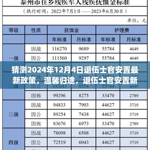 温馨归途，退伍士官安置新政策下的友情与陪伴（猜测2024年最新政策）