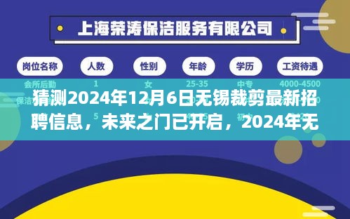 2024年无锡裁剪招聘信息预测，未来之门开启，职场变革与技能提升之路