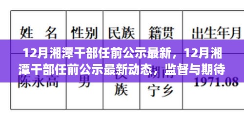 湘潭干部任前公示最新动态，监督与期待并行