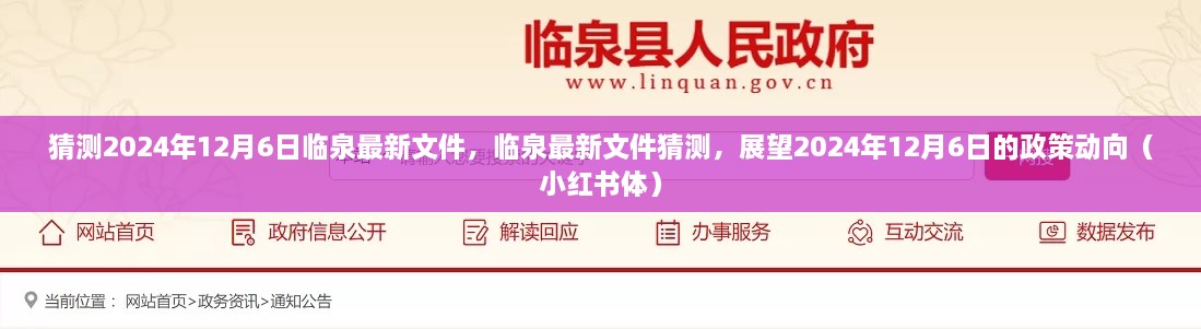 「小红书体」解读，展望临泉未来政策动向，预测临泉最新文件动向（临泉未来政策走向猜想）