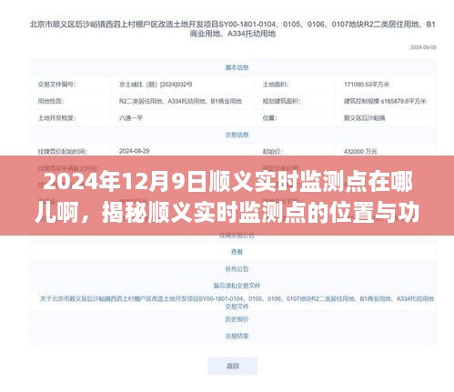 揭秘顺义实时监测点位置与功能，科技与未来的探索之旅（时间，2024年12月9日）