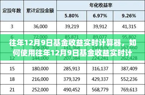 如何使用往年12月9日基金收益实时计算器，详细步骤指南与收益计算技巧解析