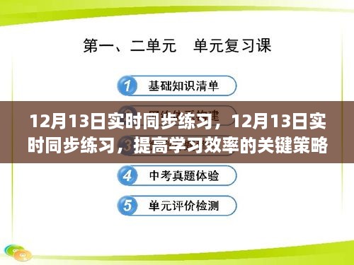 12月13日实时同步练习，提高学习效率的关键策略与实践案例详解