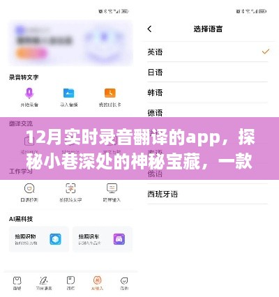 探秘小巷深处的神秘宝藏，揭秘神奇实时录音翻译App的奥秘