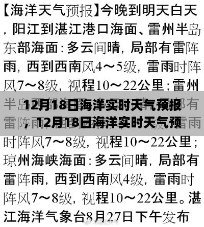 探索海洋天气的奥秘与影响，最新海洋实时天气预报（12月18日）