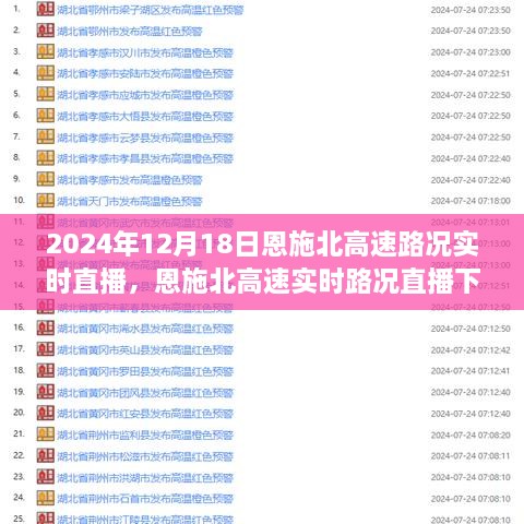 恩施北高速实时路况直播，交通观察与思考，2024年12月1 恩施北高速路况直播报道