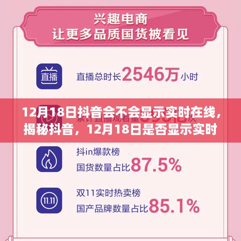 揭秘抖音，12月18日是否显示实时在线状态？