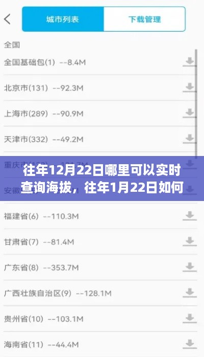 全方位指南，如何实时查询海拔——历年12月22日及1月22日的最佳地点与方式