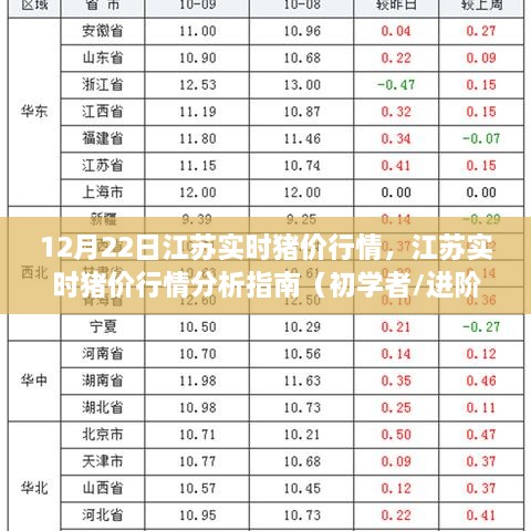 江苏实时猪价行情分析与指南，初学者进阶必备，12月22日最新动态