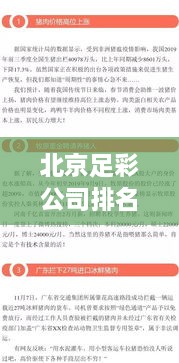 北京足彩公司排名揭晓，行业影响力不容小觑