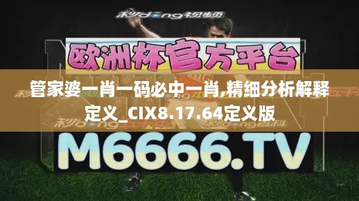 管家婆一肖一码必中一肖,精细分析解释定义_CIX8.17.64定义版