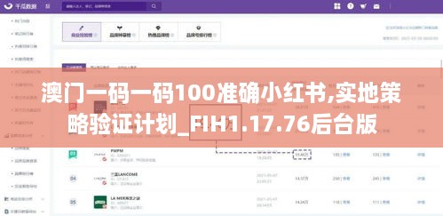 澳门一码一码100准确小红书,实地策略验证计划_FIH1.17.76后台版