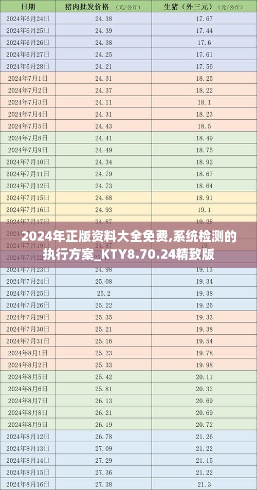 2024年正版资料大全免费,系统检测的执行方案_KTY8.70.24精致版