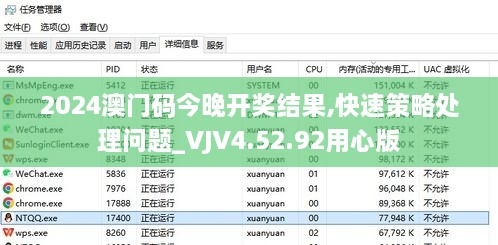 2024澳门码今晚开奖结果,快速策略处理问题_VJV4.52.92用心版