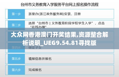 大众网香港澳门开奖结果,资源整合解析说明_UEG9.54.81寻找版