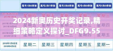 2024新奥历史开奖记录,精细策略定义探讨_DFG9.55.26潮流版