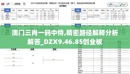 澳门三肖一码中恃,精密路径解释分析解答_DZX9.46.85创业板