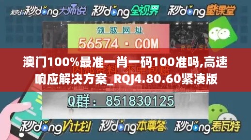 澳门100%最准一肖一码100准吗,高速响应解决方案_RQJ4.80.60紧凑版