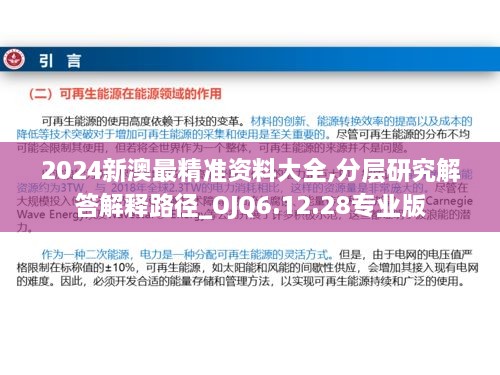 2024新澳最精准资料大全,分层研究解答解释路径_OJQ6.12.28专业版