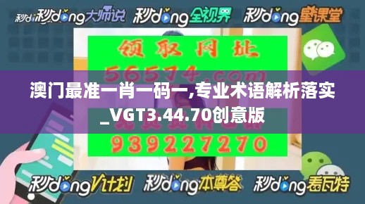 澳门最准一肖一码一,专业术语解析落实_VGT3.44.70创意版