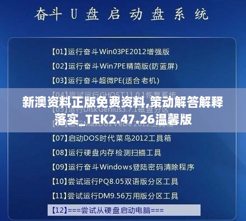 新澳资料正版免费资料,策动解答解释落实_TEK2.47.26温馨版