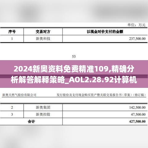 2024新奥资料免费精准109,精确分析解答解释策略_AOL2.28.92计算机版