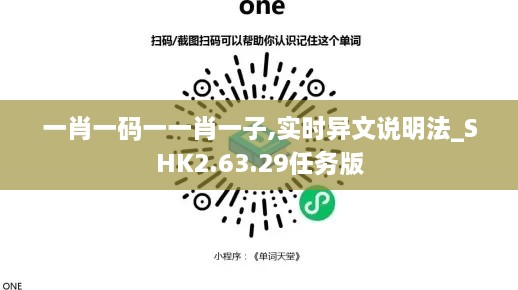 一肖一码一一肖一子,实时异文说明法_SHK2.63.29任务版