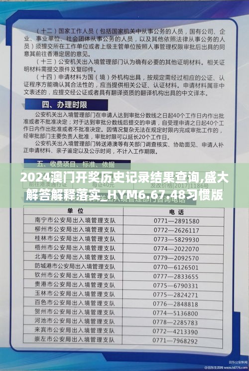 2024澳门开奖历史记录结果查询,盛大解答解释落实_HYM6.67.48习惯版