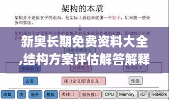 新奥长期免费资料大全,结构方案评估解答解释_YTW8.66.62迅捷版