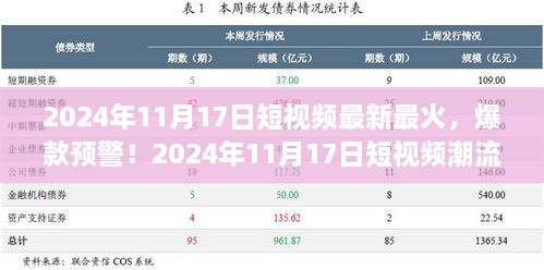 2024年11月17日短视频潮流巅峰，爆款预警，不容错过