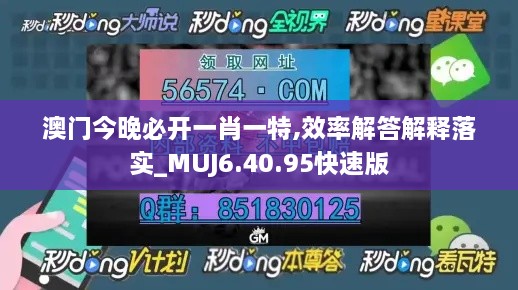 澳门今晚必开一肖一特,效率解答解释落实_MUJ6.40.95快速版