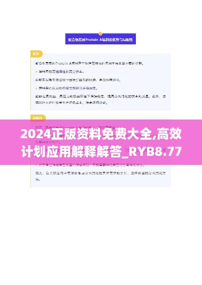 2024正版资料免费大全,高效计划应用解释解答_RYB8.77.62简便版