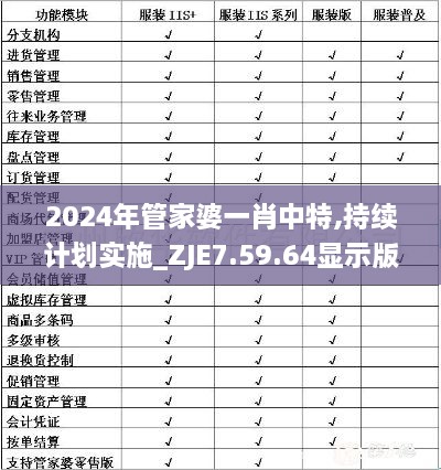 2024年管家婆一肖中特,持续计划实施_ZJE7.59.64显示版