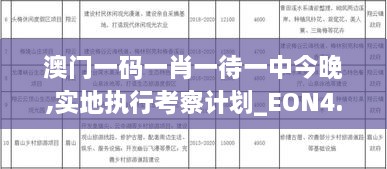 澳门一码一肖一待一中今晚,实地执行考察计划_EON4.52.47精选版