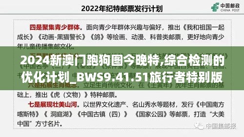 2024新澳门跑狗图今晚特,综合检测的优化计划_BWS9.41.51旅行者特别版