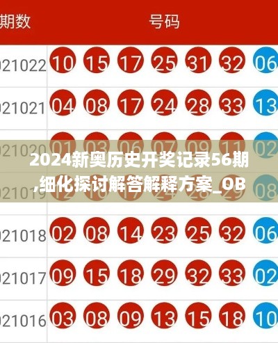 2024新奥历史开奖记录56期,细化探讨解答解释方案_OBQ3.29.84精致生活版