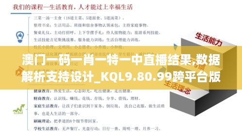 澳门一码一肖一特一中直播结果,数据解析支持设计_KQL9.80.99跨平台版