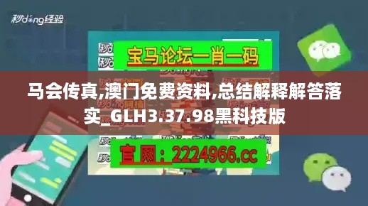 马会传真,澳门免费资料,总结解释解答落实_GLH3.37.98黑科技版