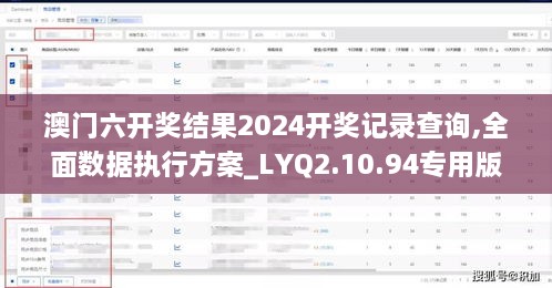 澳门六开奖结果2024开奖记录查询,全面数据执行方案_LYQ2.10.94专用版