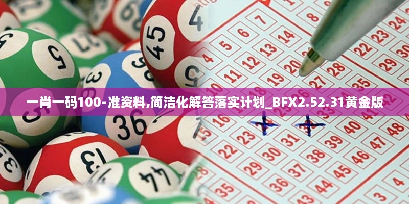 一肖一码100-准资料,简洁化解答落实计划_BFX2.52.31黄金版