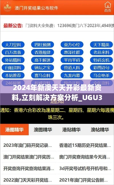 2024年新澳天天开彩最新资料,立刻解决方案分析_UGU3.75.50特供版