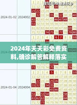 2024年天天彩免费资料,确诊解答解释落实_DHA3.59.27精选版