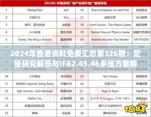 2024年香港资料免费汇总第326期：定量研究解答与IFB2.45.46多维方案解析