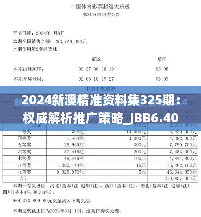 2024新澳精准资料集325期：权威解析推广策略_JBB6.40.25修订版