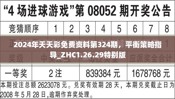 2024年天天彩免费资料第324期，平衡策略指导_ZHC1.26.29特别版