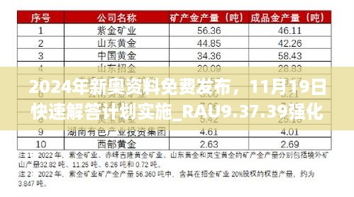 2024年新奥资料免费发布，11月19日快速解答计划实施_RAU9.37.39强化版