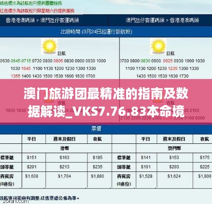 澳门旅游团最精准的指南及数据解读_VKS7.76.83本命境