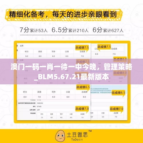 澳门一码一肖一待一中今晚，管理策略_BLM5.67.21最新版本