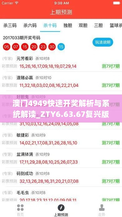 澳门4949快速开奖解析与系统解读_ZTY6.63.67复兴版