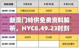 新澳门特供免费资料解析，HYC8.49.23时刻版解读